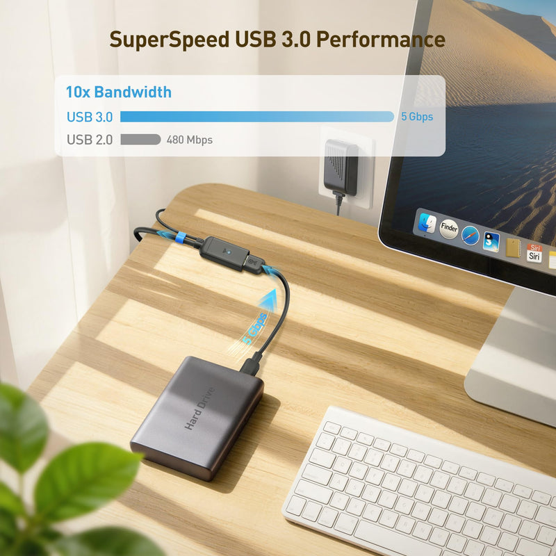 Cable Matters Active USB 3.0 Extension Cable, 32.8ft / 10m | Male to Female, Signal Booster, Compatible with Hard Drives and Webcams 32.8 Feet