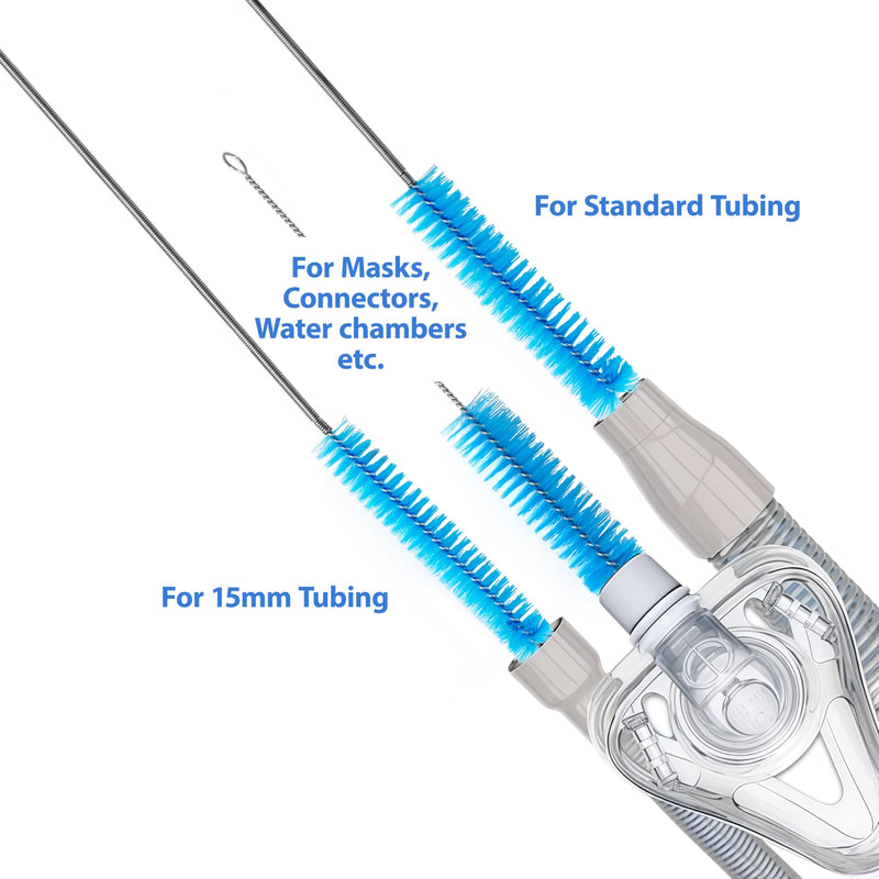 CPAP Cleaning Set, Hose Cleaning Brush, Pipe Brush Cleaning Brush for Hose and Device, Cleaner Hose Brush Accessories for Cleaning for CPAP Hoses Tube (Blue)