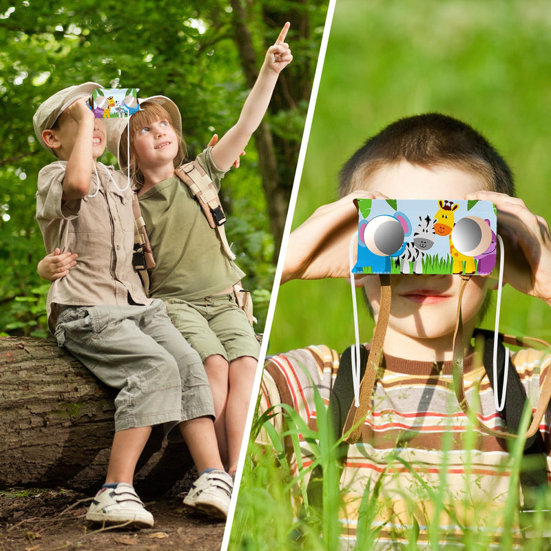 [AUSTRALIA] - Shappy 30 Pcs DIY Cardboard Binocular Craft Kit for Kids, Make Your Own Toy Binocular with Marker and String Classroom Art Activity for Kindergarten Elementary School 100 Days of School Party Favor 
