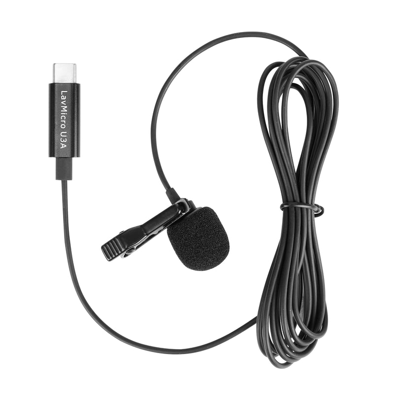 Saramonic LavMicro U3A USB-C Lavalier Microphone for iPhone 15, Android, new iPad, Computers & more with 6.6' Cable & 90˚ Adapter for Vlogging, Interviews, YouTube, TikTok, Live Streaming USB-C - 6.6'