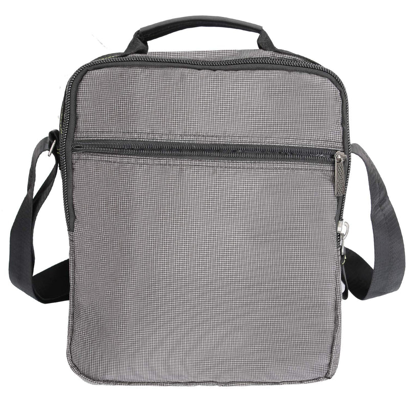 Vertical Messenger Bag, Crossbody Bag, Shoulder Bag Work Satchel for iPad Tablet Kindle Large-gray