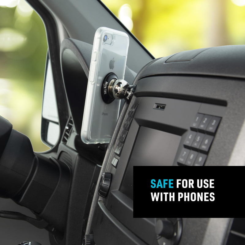 Nite Ize Steelie Orbiter Dash Kit - Metal Plate Attaches to Exterior of Charger - Dashboard System with Magnetic Socket, Dash Mount & Metal Plate - Orbiter