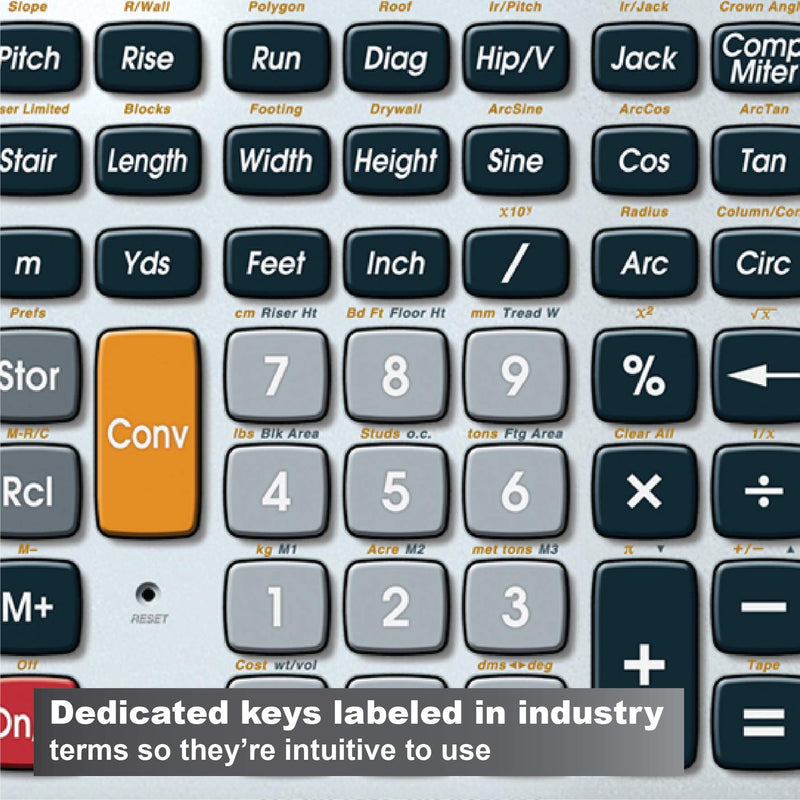 Calculated Industries 44080 Construction Master Pro-Desktop Advanced Construction Math Feet-Inch-Fraction Calculator with Trig Tool for Architects, Estimators, Contractors, Builders and Remodelers | Advanced Construction Math, Feet-Inch-Fraction, Trig ...