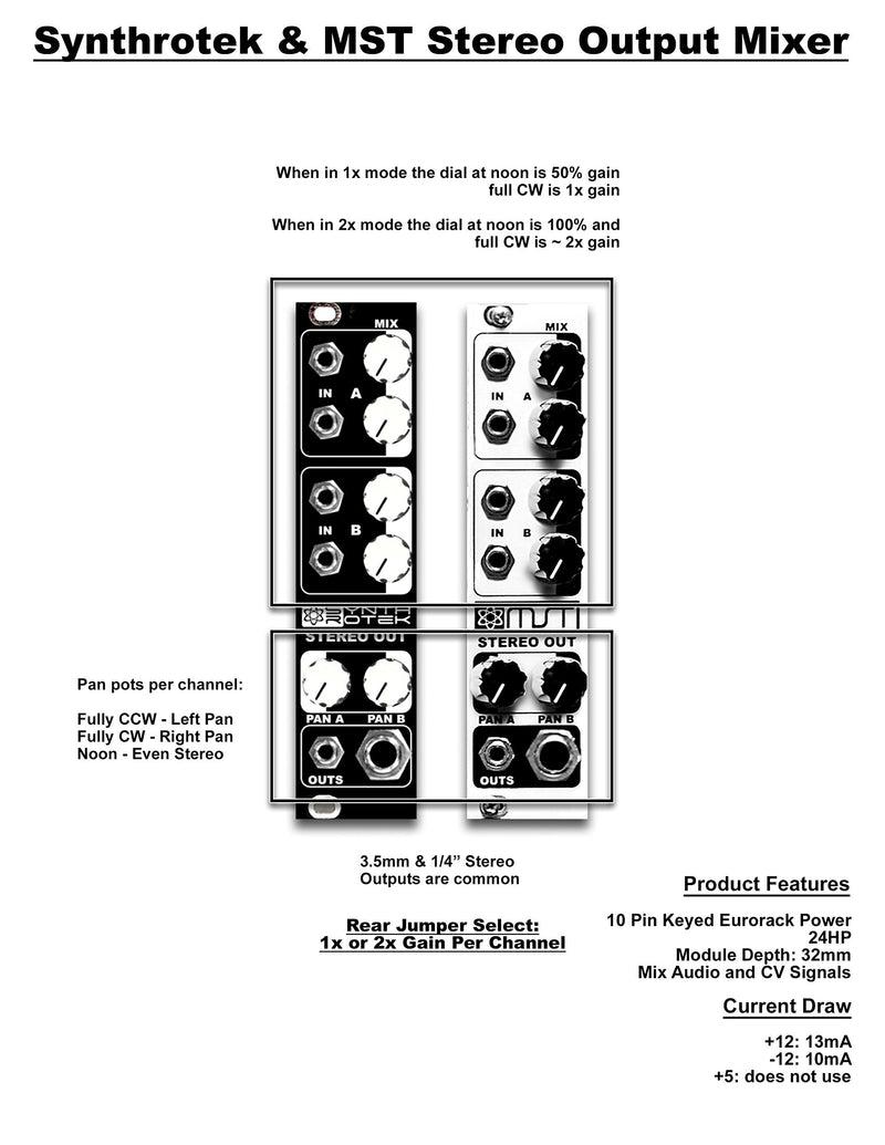 MST Stereo Output Mixer DIY Kit