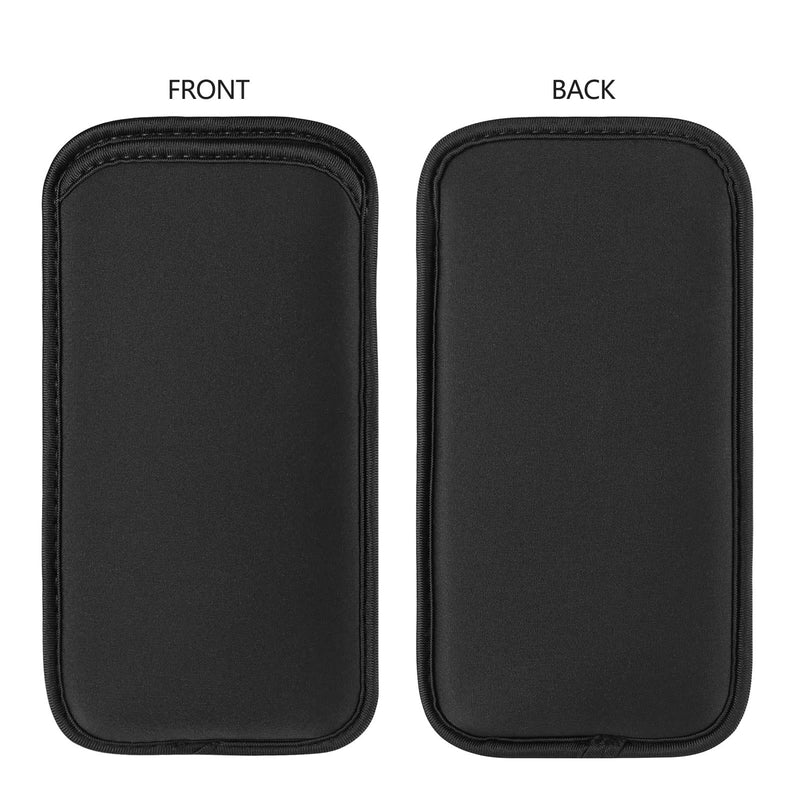 2 PCs Neoprene Cell Phone Sleeve Phone Pouch Compatible for Apple iPhone 15 14 Pro Max Galaxy S24 S23 Ultra S24+ S23 FE A54 A53 OnePlus 12 11 10T Pixel 8 7 6 Pro Nokia G310 (Large, Black) Large: Fits phone w/ Slim to Medium Case on