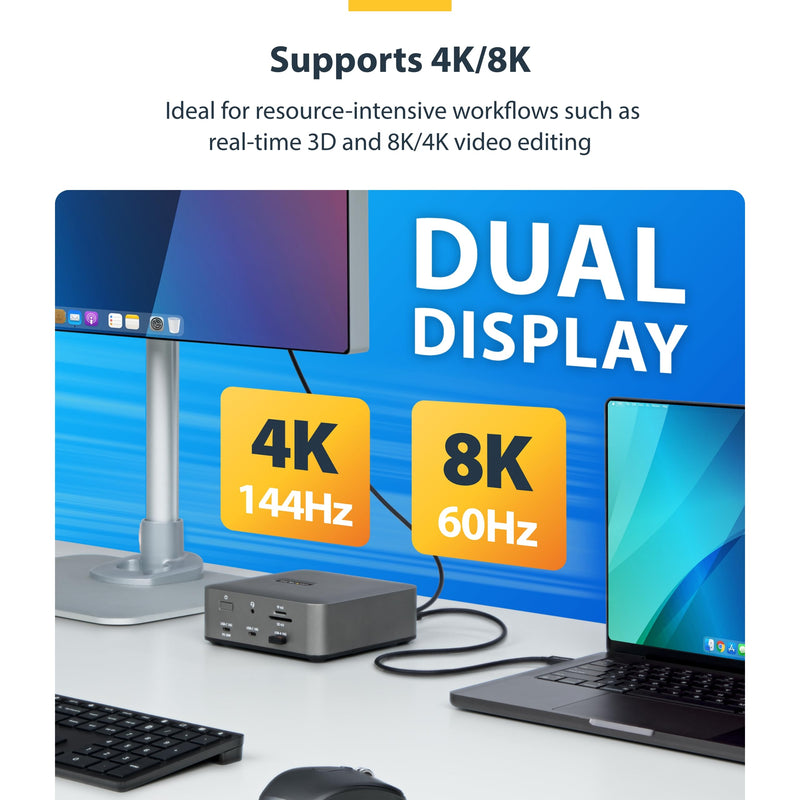 StarTech 3ft/1m Thunderbolt 5 Cable USB-C 80Gbps 240W PD 8K 60Hz | USB-C to USB-C, 120Gbps Boost, Thunderbolt Certified, Compatible with Thunderbolt 4, DP 2.1 Alt Mode