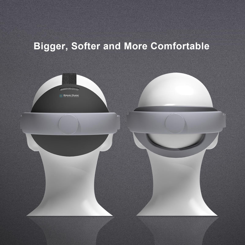 Globular Cluster CMGXR Comfort Mod Compatible with Galaxy XR | Soft & Enlarged Forehead/Rear Pads with Optional Top Strap, Sweatproof & Breathable Replacement Pad Kit