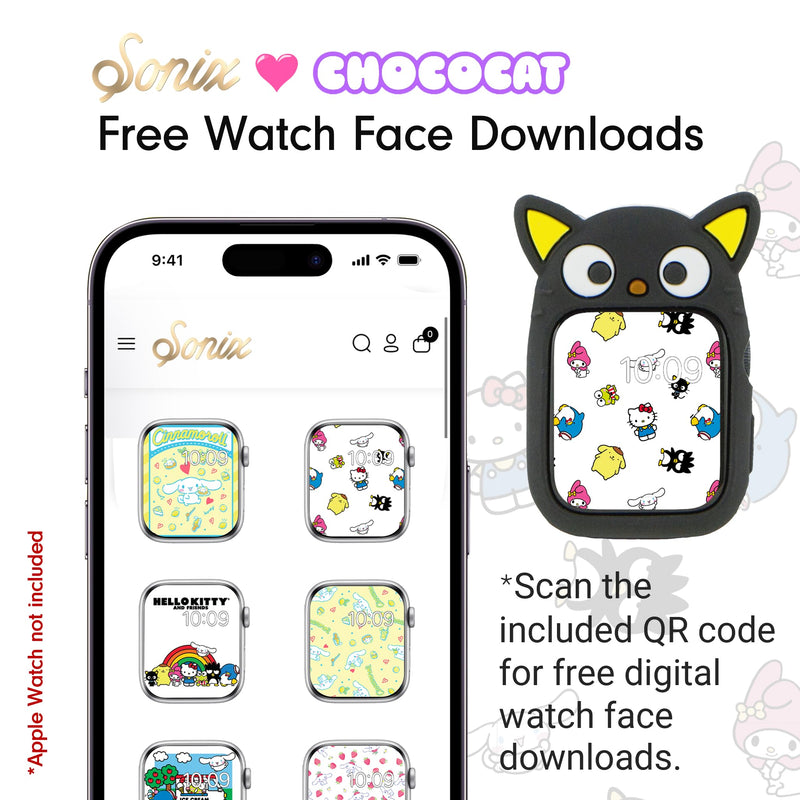 Sonix x Sanrio Watch Bumper Cover - Silicone Case (Chococat) + Hello Kitty Scrunchie Watch Band (Hello Kitty Friends)