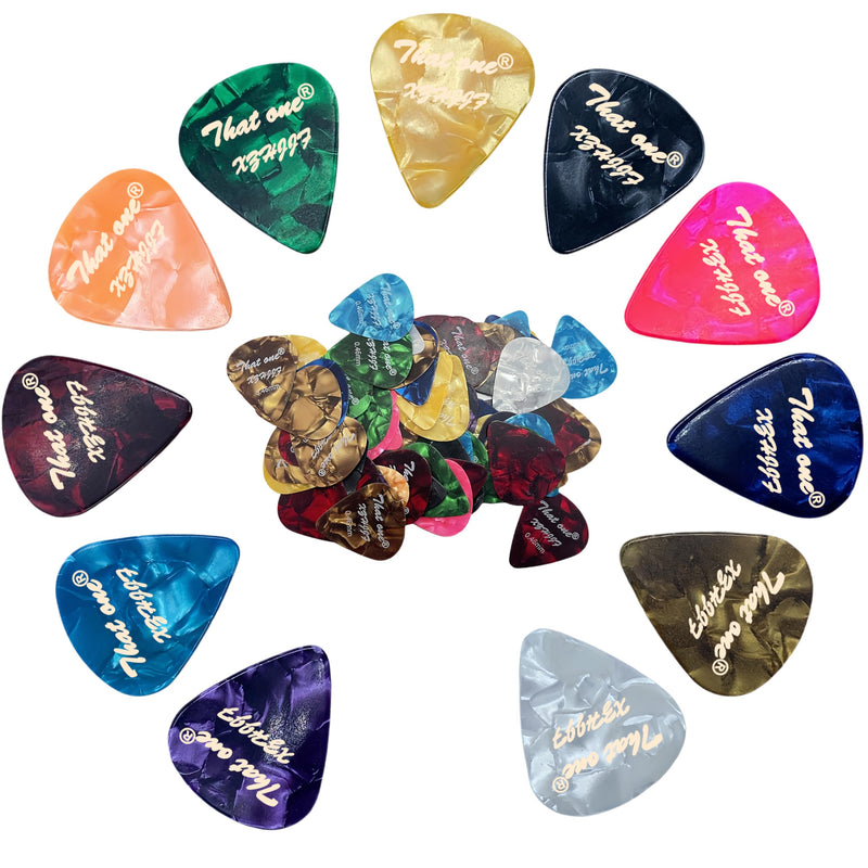 40pcs Guitar Picks,Guitar Tuner Clip on Chromatic Digital Tuner, Guitar tuner, Guitar Picks, Suitable for acoustic guitar, electric guitar, bass (0.46 0.71 0.96 1.2mm)