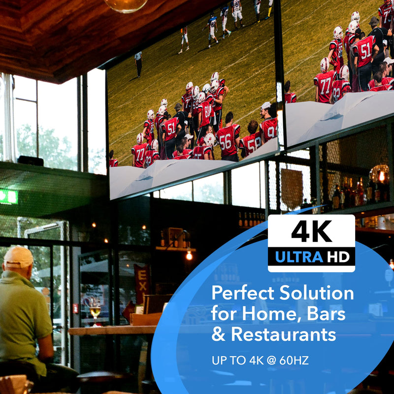 OREI UltraHD 4K @ 60 Hz 1 X 2 HDMI Splitter 1 in 2 Out 2 Port 2: 8-Bit - HDMI 2.0, HDCP 2.0, 18 Gbps, EDID, Duplicate / Mirror 4K Screens - UHDS-102 1x2