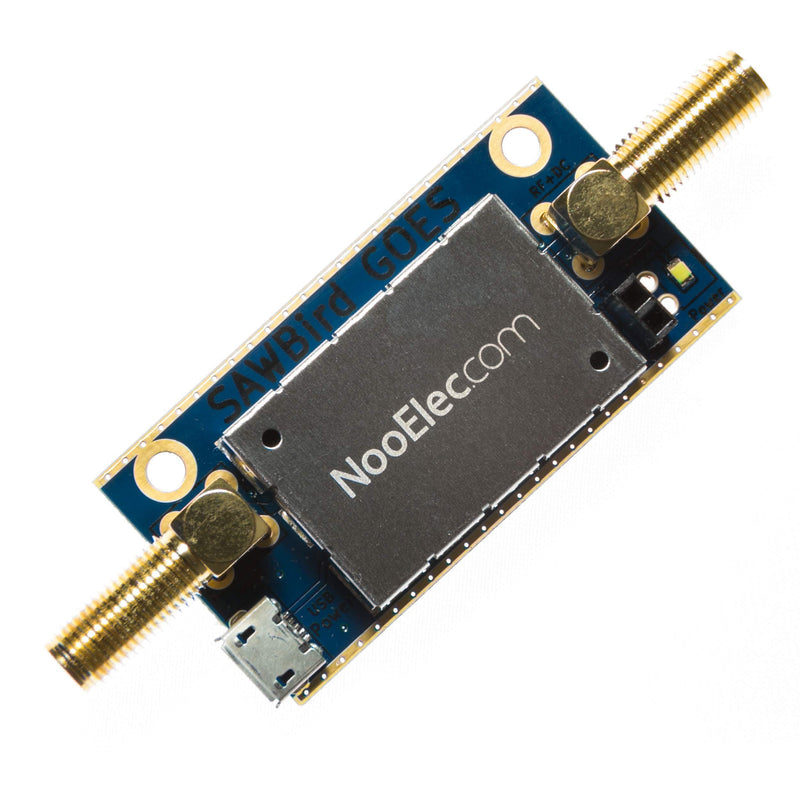 Nooelec SAWbird GOES Barebones - Premium Dual Ultra-Low Noise Amplifier (LNA) & Saw Filter Module for NOAA (GOES/LRIT/HRIT/HRPT) Applications. 1688MHz Center Frequency
