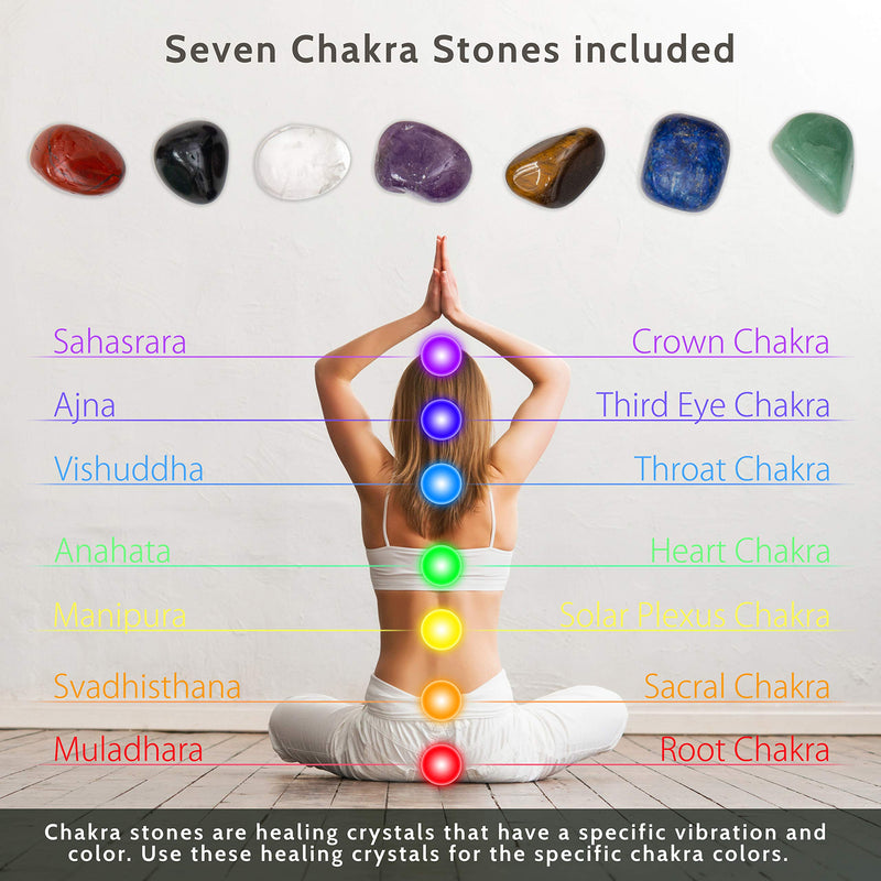 Tibetan Singing Bowl Set - Easy To Play for Beginners - Authentic Handcrafted Mindfulness Meditation Holistic Sound Bowl 7 Chakra Healing Gift by Himalayan Bazaar (4 Inch with Chakra Stones) Bowl with Stones - 4 Inch