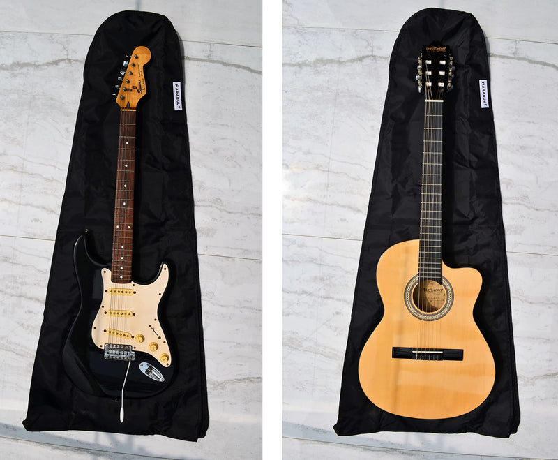 [AUSTRALIA] - Guitar Dust Cover Bag Protective and Storage for Acoustic Electric and Bass Guitars From Sun Dust Dirt UV Rays Moisture Water Resistant 4 20D Oxford Polyester Complete with Microfiber Cloth 
