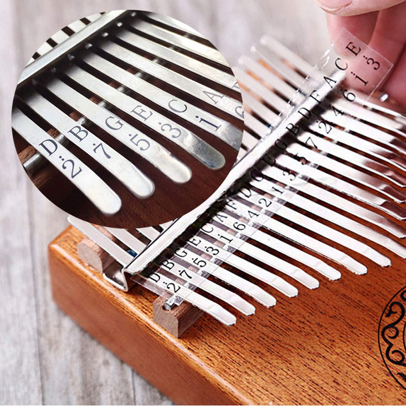 [AUSTRALIA] - 2set Kalimba Thumb Piano Note Stickers for Beginner Learner Musical Gift and Kalimba Scale Sticker Percussion (Color) 