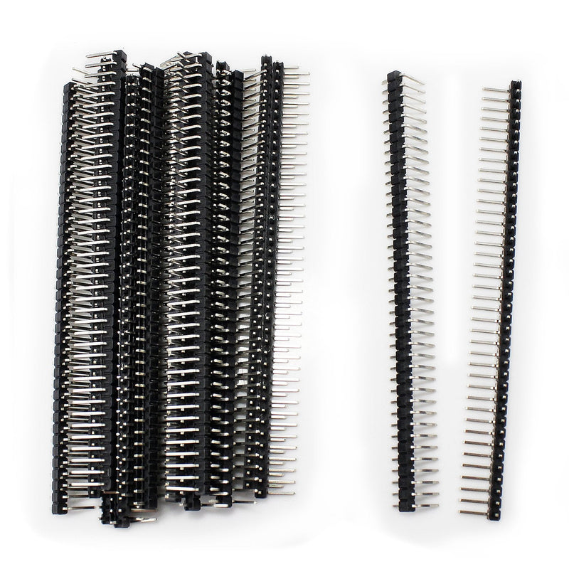 Aussel Pack of 60 Way PCB Board 40 Pin Male Female and Right Angle Header Connector (PIN-3 60 Pieces)