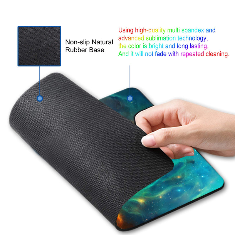 Shalysong Cool Galaxy Mouse Pad Personalized Custom Design Computer Laptop Mouse Pad Non-Slip, Washable 9.7 x 7.9 inch Square galaxy