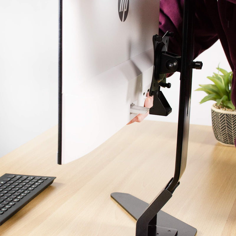 VIVO Quick Attach VESA Adapter Designed for HP Models 27er, 27es, 27ea, 25er, 25es, 24ea, 23er, 23es, 22er, 22es, 22f, 23f, 24f, 25f, and 27f, VESA 75x75m and 100x100mm Conversion Kit, MOUNT-HP27ER