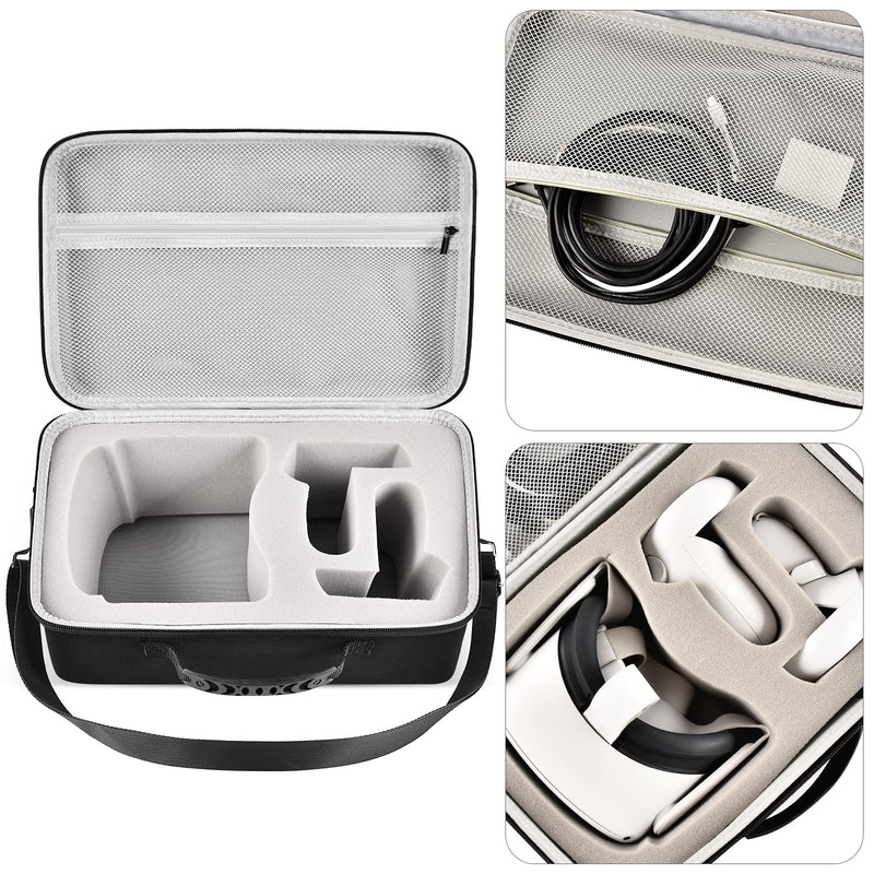 Comecase Hard Carrying Case for Oculus Quest 2 All-in-One VR Gaming Headset with USB Flash Drive Case Inside Red - 2 Pack