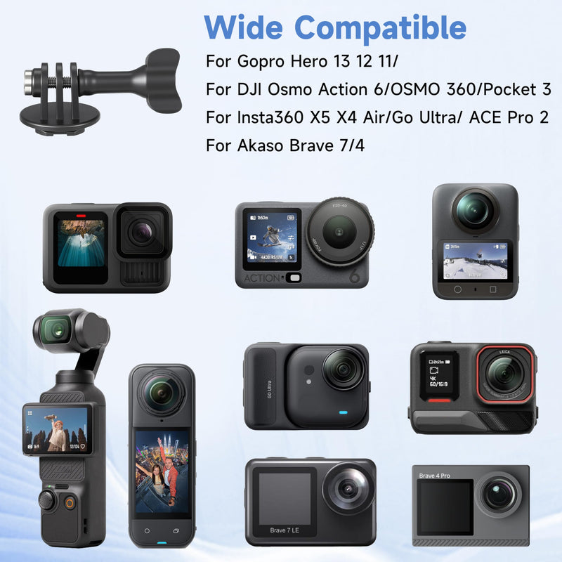 [AUSTRALIA] - Selfie Stick Holster Backpack Clip Mount for insta360 X5 X4 Air for gopro Hero 13 12 MAX 2 Strap for DJI Osmo 360 Action 6 5 Pocket 3 Accessories 