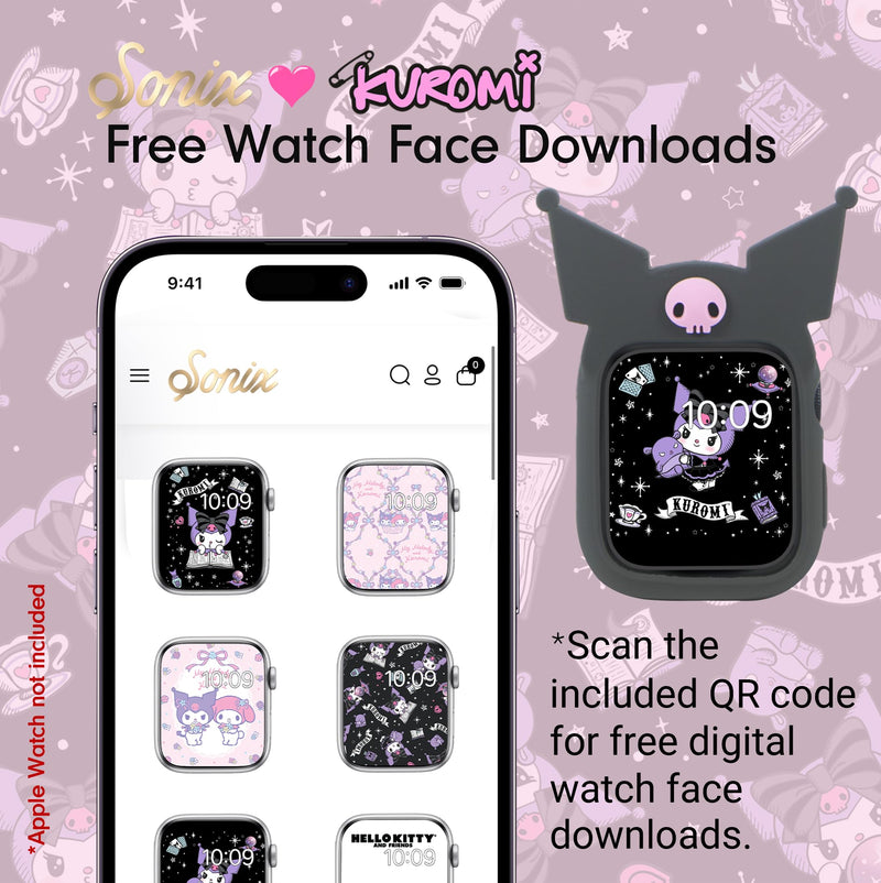 Sonix x Sanrio Watch Bumper Cover - Silicone Case (Kuromi) + Hello Kitty Watch Band (Kuromi)