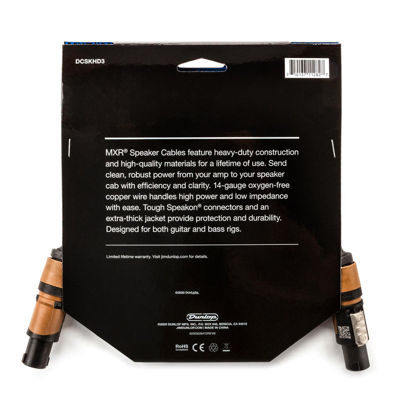 MXR Heavy Duty Speakon 3 ft Speaker Cable 3 ft|0.9 m (DCSKHD3)