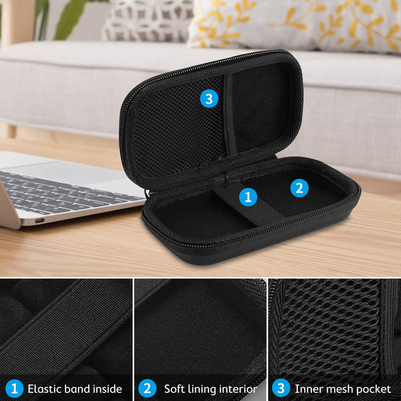 ProCase Carrying Case for Crucial X8 Portable SSD 1TB / 500GB (Case Only), Hard Drive EVA Travel Case for Crucial X8 1TB / 500GB Portable External Solid State Drive –Black