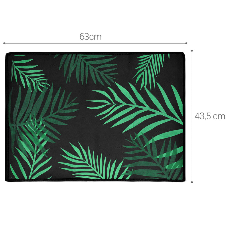 kwmobile Computer Monitor Cover Compatible with 24-26" Monitor - Palm Leaves Green/Dark Green/Black Palm Leaves 07-80-01