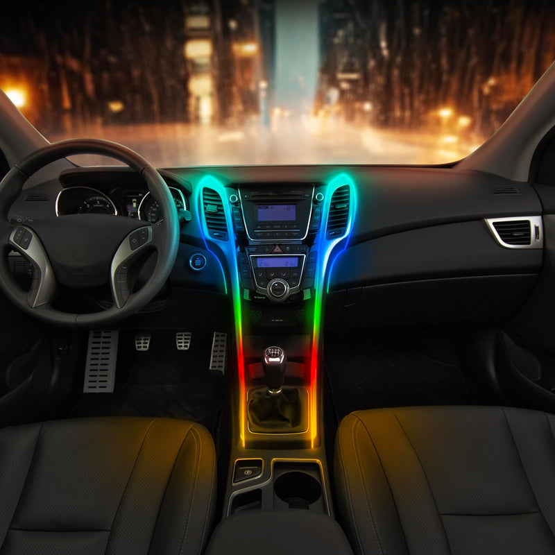 Feit Electric 5ft Indoor LED Light Strip, Dimmable, 0.1-Inch Wide, Multi-Color Chasing, USB-Powered, Filling & Stacking Patterns for Car Dashboards, Desks, Shelves & Furniture, TAPE60/TCOB/RGB/USB RGB (Red, Green, Blue)