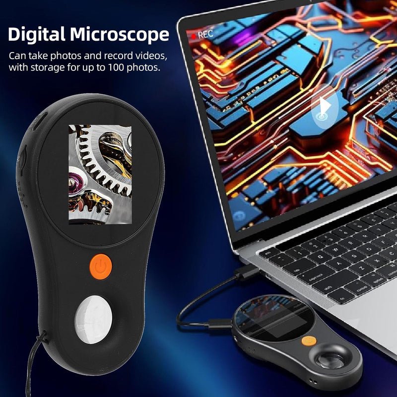 [AUSTRALIA] - Macro Digital Microscope, 500X Handheld Digital Microscope Fixed Focus, Portable Handheld Magnifying Glass with 2.0 Inch Screen, 2MP Pixels, Built in 8 LEDs, for OS 