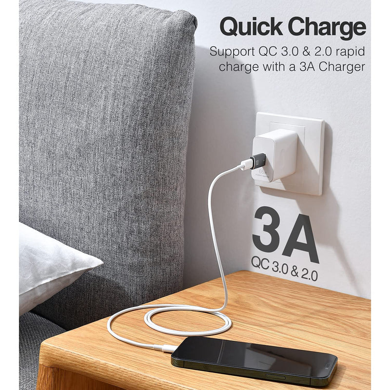 [10Gbps] USB C Female to USB Male Adapter 2 Pack, ANDTOBO USB 3.1 A to USB C Adapter SuperSpeed Data Sync. Compatible with iPhone 12 Mini/12 Pro Max/11 Pro Max, Type-C Earphone, Power Bank, Quest Link