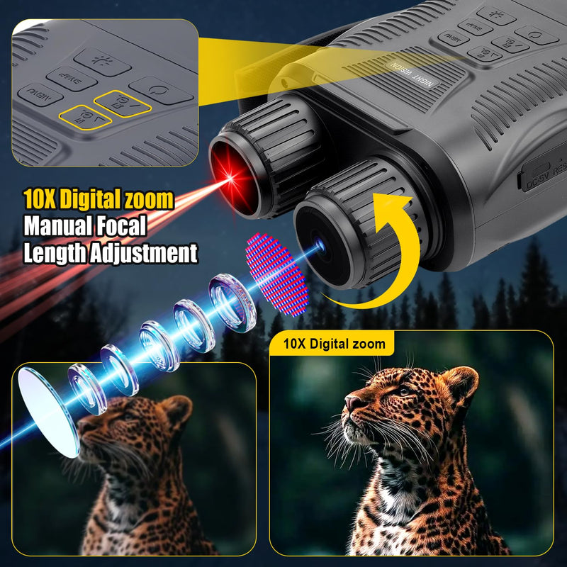 Night Vision Goggles 4K Night Vision Binoculars Adults, Gifts for Men Him Husband Dad 2000mAh Fast Charging Battery,2.8'' HD Screen,2700FT Viewing Range for Camping Hunting & Security