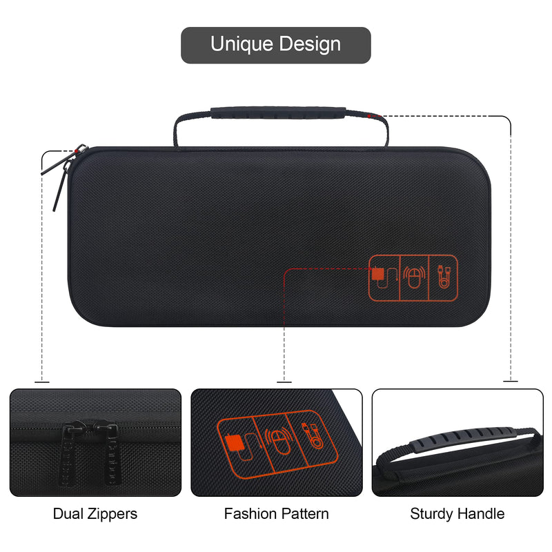 Hard Electronics Organizer, Universal Travel Cable Organizers, Large Electronic Accessories Storage Case Bag for Laptop Adapter, Cord, Charger, Plug, Hard Drive, Earphone, USB Hub, Black