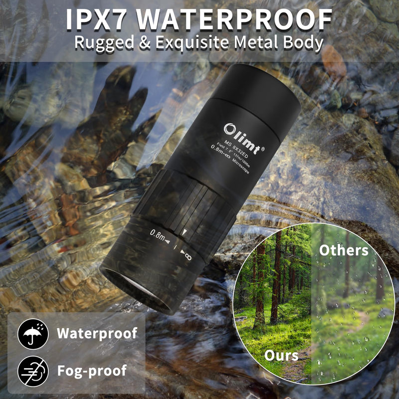 8x25 Monocular Telescope Mini Pocket Monocular Compact Monoculars for Adults 8X25 Black 1