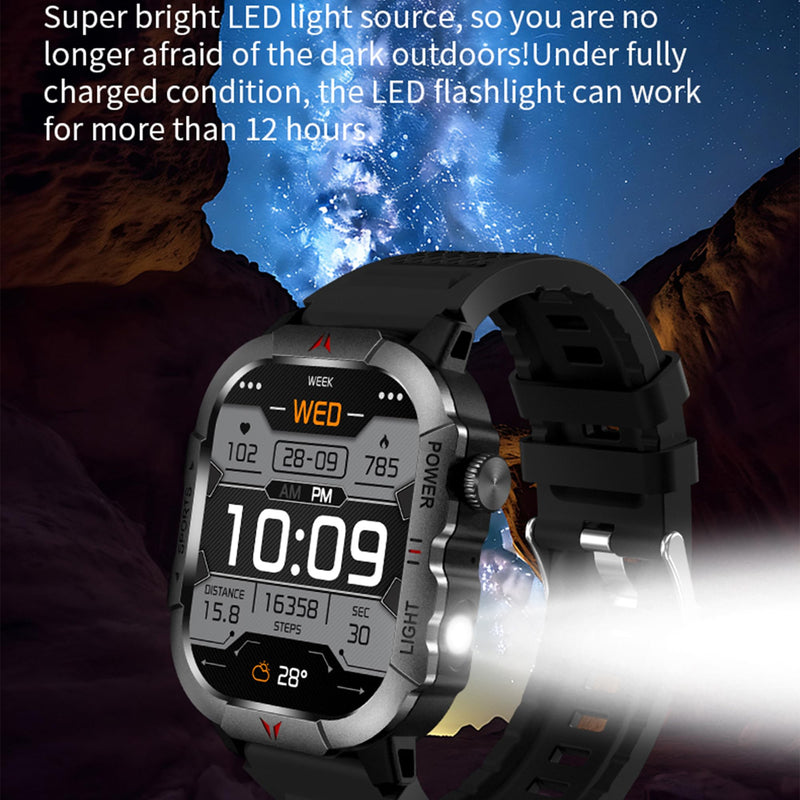 2.01" AMOLED Smart Watch for Men (Make/Answer Call), 5ATM Waterproof Mens Smartwatch, Hands-Free Calling, Fitness Tracker Smartwatch for Android iPhones, Digital Watches Step Counter, 3 Straps (Black) Black