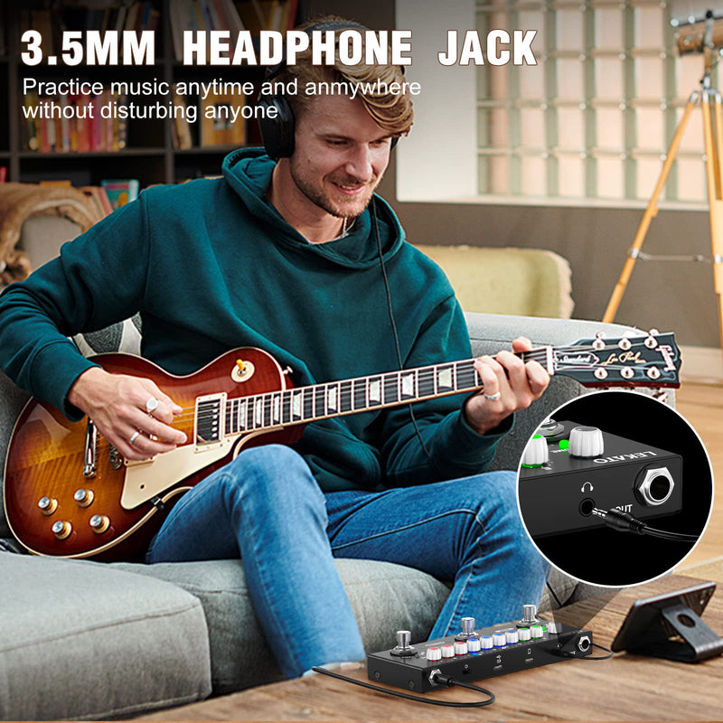 [AUSTRALIA] - LEKATO Multi Effects Guitar Pedal, with IR Loading 9 AMP Models, Delay Reverb Distortion Overdrive Pedal, Rechargable Electric Guitar Effects Multi Pedal Support Recording,Bluetooth 5.0 For Electric Guitar 