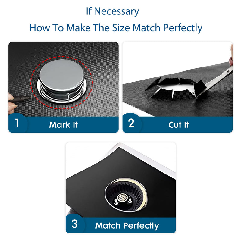 [AUSTRALIA] - Stove Top Protector for Whirlpool Gas Stove Protectors 5 Burners, Fit Model WFG540H0ES/0/1 WFG540H0EB0/1 WFG540H0EH0/1 WFG540H0EE0/1 WFG540H0EW0/1, 0.5MM Reusable Splatter Guard Stove Top Liner 