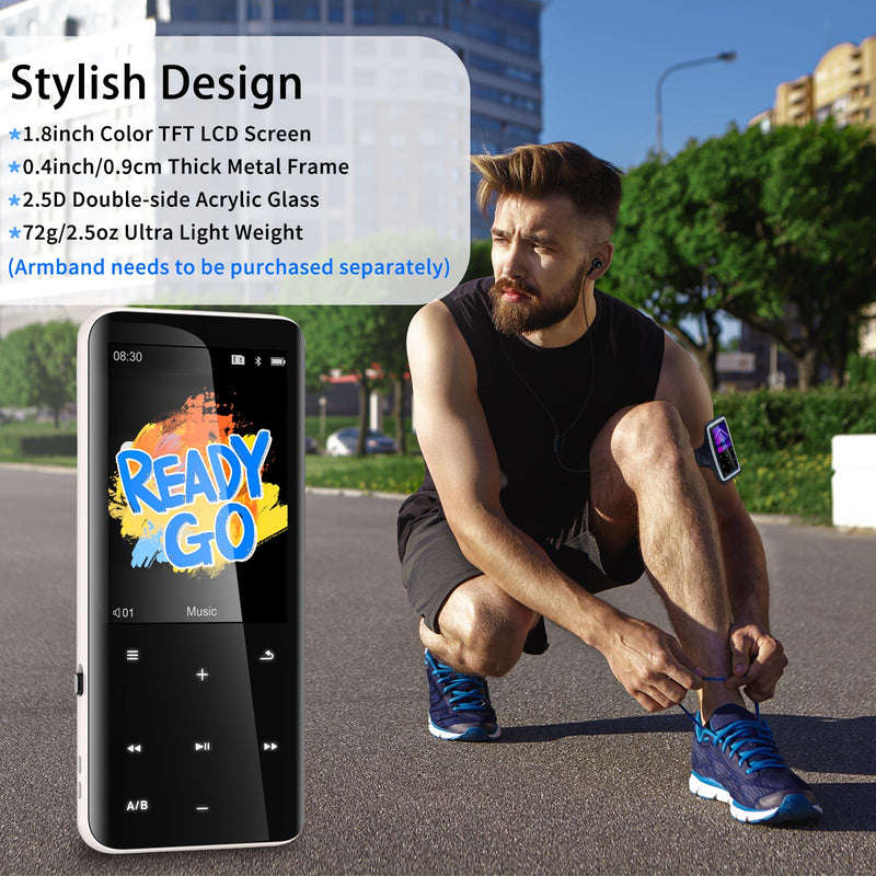 [AUSTRALIA] - 96GB MP3 Players, Music Player with Bluetooth 5.2, Volorful HiFi MP3 Digital Audio Players with HD Speaker, Mini Portable MP3 Player for Kids, Hiking, Traveling, Sports, FM Radio, Recorder (96GB) 96GB 