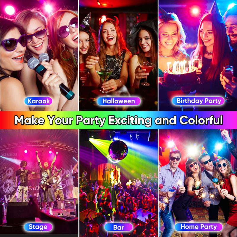 LED Stage DJ Par Lights: RGB 36 LED Uplights with Sound Activated Remote Control - Strobe Light for Parties Events Church Bar Wedding Dance Club DMX Lighting 1 Pack 1 PCS