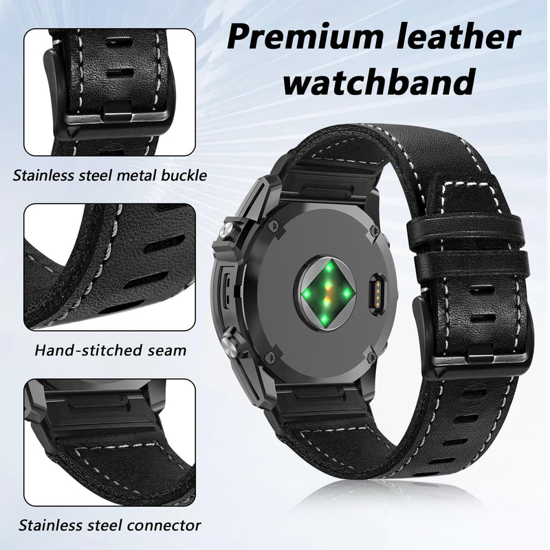 ZPJPPLX 26mm Quick fit Watch Band Compatible with Garmin Fenix 8/quatix 51mm/Fenix 7X pro/7X/6X Pro/6X/5X Plus/5X/3 HR/3/tactix 8 AMOLED-51mm/7 Pro/Enduro 3 2/Descent Mk3i-51mm/Mk2i