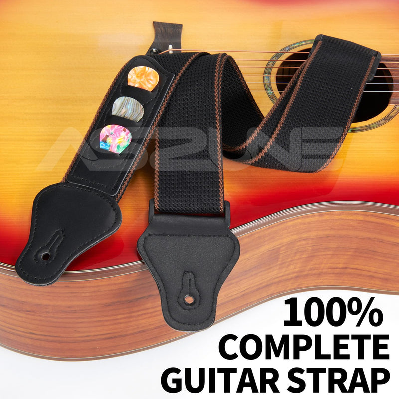 Guitar Accessories Kit:Strap,Capo,Picks,GuitaTuner,guitar string winders,Premium Guitar Gifts for Men, Beginners