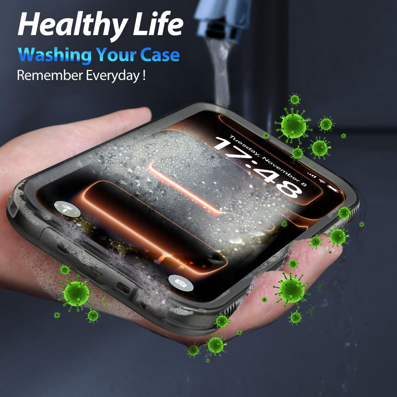 SPORTLINK for iPhone 17 Pro Max Waterproof Case, Mag/Black | Military-Grade Heavy-Duty 360° Full-Body Protection with Built-in Screen & Camera Protectors, Dustproof, Shockproof Black/Mag for iPhone 17 Pro Max (6.9")