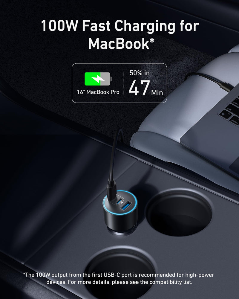 Anker USB C Charger with 167.5W USB-C Car Charger