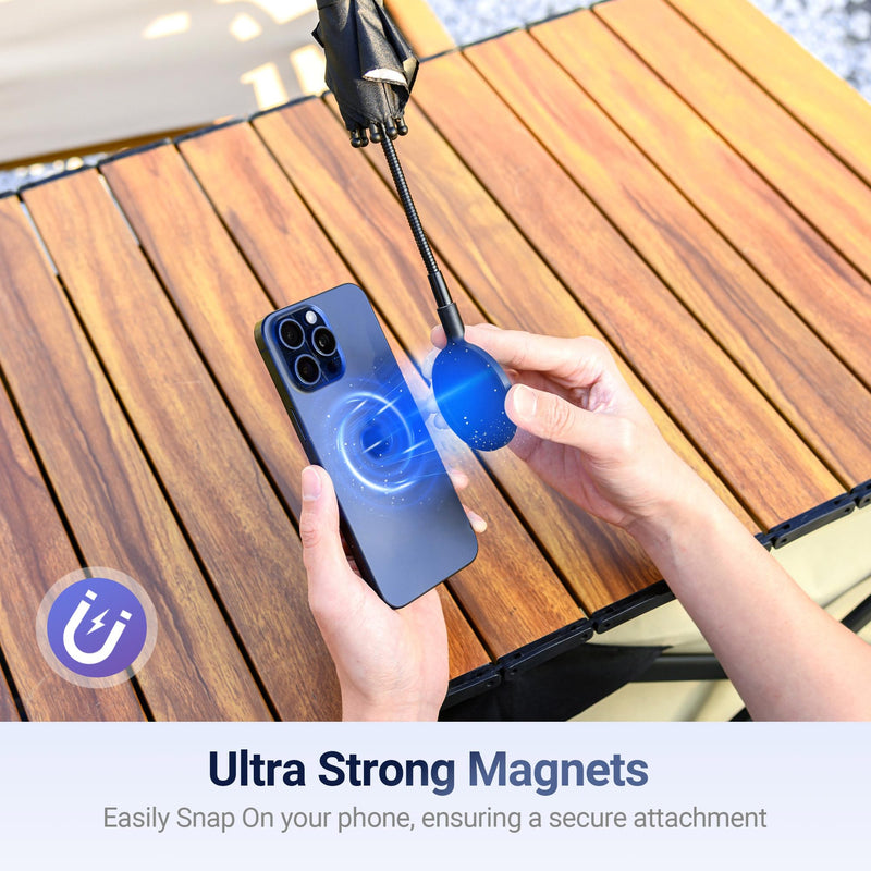 Kiorafoto Cable Card + Phone Umbrella: USB Adapter Kit with Magnetic Cell Phone Umbrella for Sun