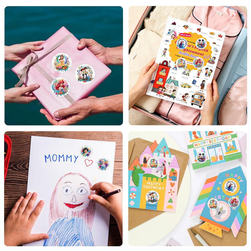 500pcs Princess Stickers, Cute Fun Stickers, DIY Decoration of Items Like Notebooks, Phone, Water Bottles and Helmets, Birthday Party Favors (k-1) K-1