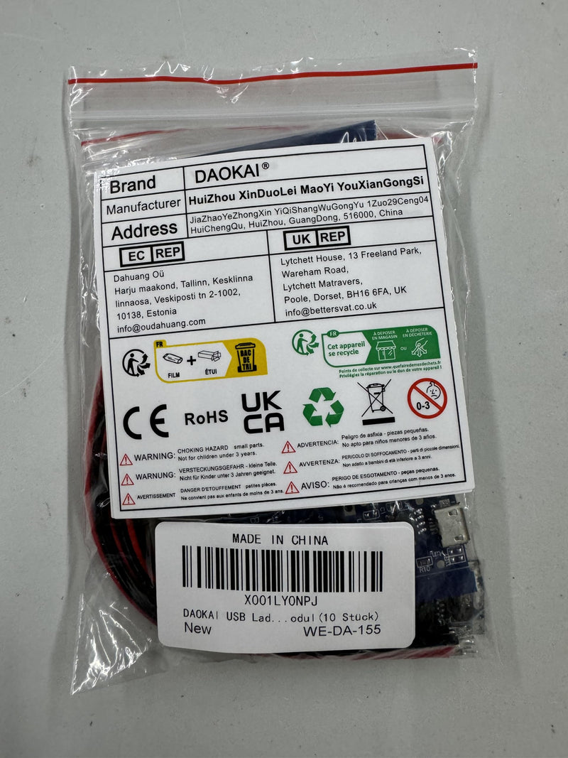 10Pcs 5V Step Up Board Lithium Battery Charging Protection Board Step Up Power Module 134N3P Charger Board LED Indicator for DIY Charger with 24AWG Cable