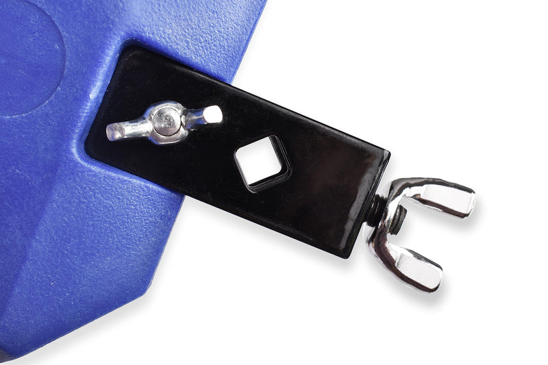 [AUSTRALIA] - Jam Block - Latin Percussion Instrument, Musical Drum Block Accessory, Blue Plastic with Adjustable Mounting Bracket - Complete with Drumstick Keyring 