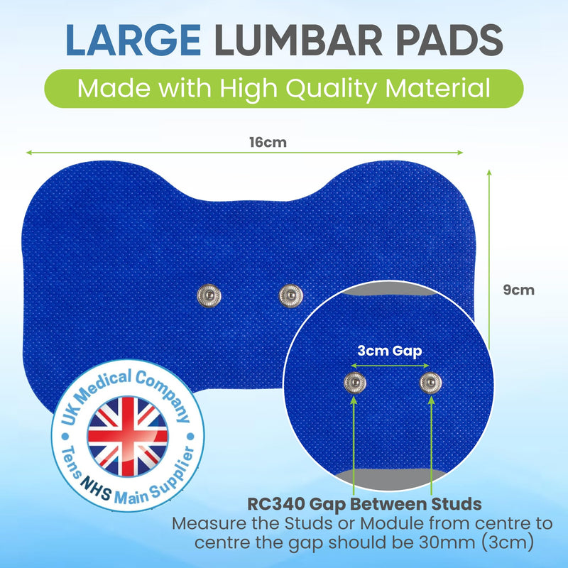 Med-Fit Butterfly Wireless TENS Self Adhesive Electrode - Versatile, Durable and Hassle-Free Pain Relief (Blue, Butterfly 3-Pack) Butterfly 3 Pack Blue