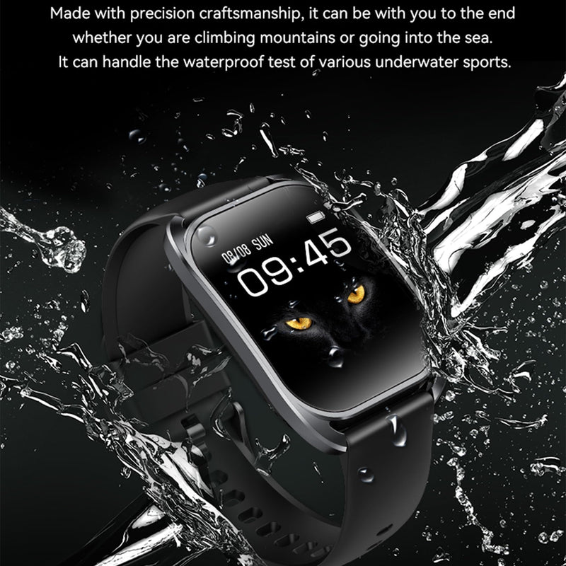 Smart Watches for Men(Answer/Make Call), 2.01" Curved Screen HD Fitness Tracker Watch with Blood Pressure/Heart Rate Monitor, SpO2, 100+ Sports Fitness Smart Watch for Android/iOS Phones (Black) Black