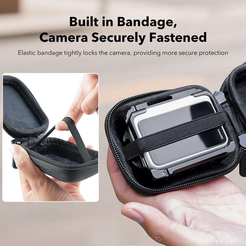 for Insta360 Go Ultra Accessories, Portable Mini Carrying Case Bag, Lens Screen Protectors (4 Pack) and Rubber Lens Cap Cover for Insta 360 Go Ultra Accessories