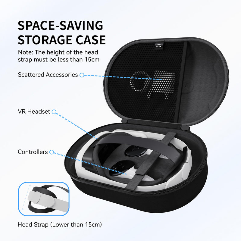 APEXINNO Silicone Face Pad Cover and Anti-Leakage Nose Pad with Meta/Oculus Quest 3 Accessories and Meta Quest 3/2 Case